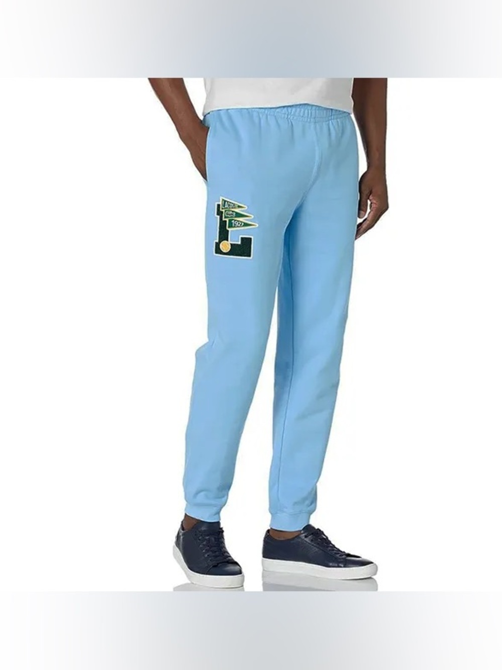 Lacoste Men's Pennants L Badge Fleece Tracksuit Pants in Blue
